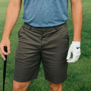 Nike Golf Dri Fit Shorts Mens Size 32 Tour Performance Tech 11" Inseam Charcoal